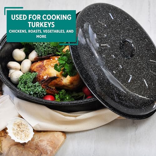 Black Covered Oval Roaster with Lid Z33609