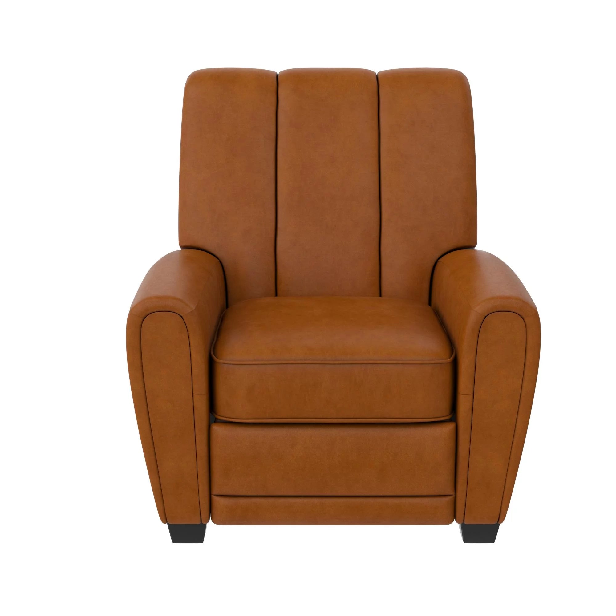 Camel Faux Leather Pushback Recliner Chair S33862