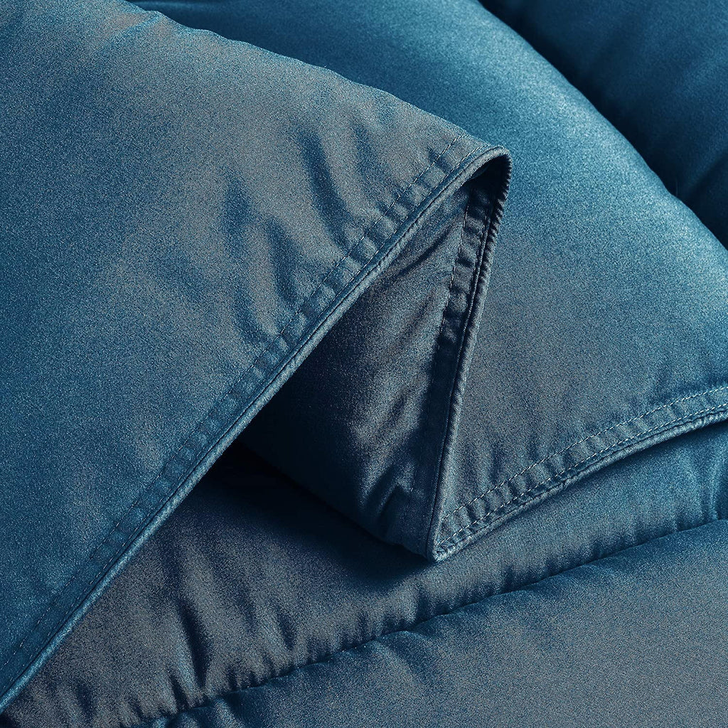 Teal Queen 3-Piece Lightweight Microfiber Comforter Set with Corner Tabs C24634