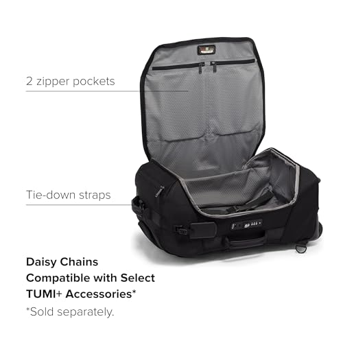 Black Ballistic Nylon 2 Wheeled Duffel Backpack Carry-On G579797