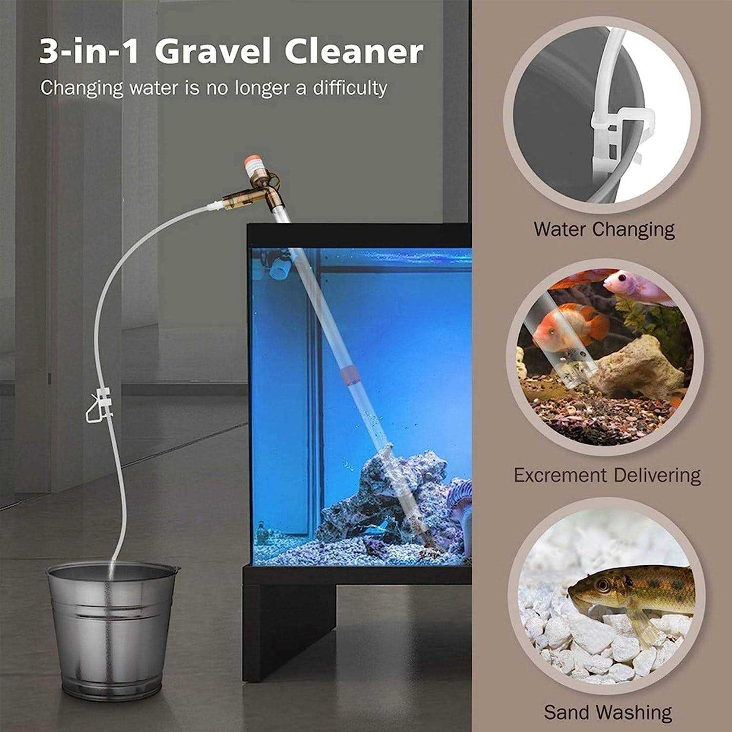 Long Nozzle Aquarium Gravel Cleaner Water Changer R868776
