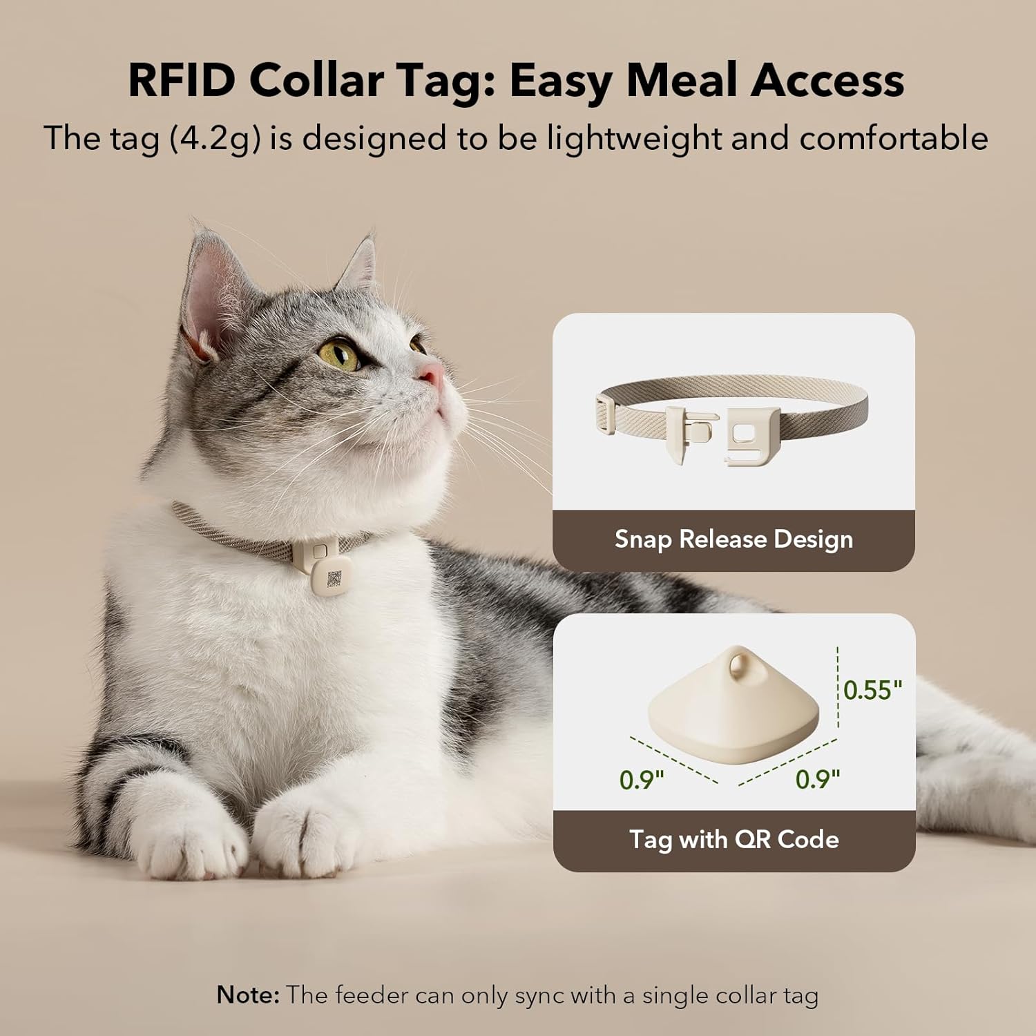 2 Packs RFID Automatic Cat Feeders, 3L A236859