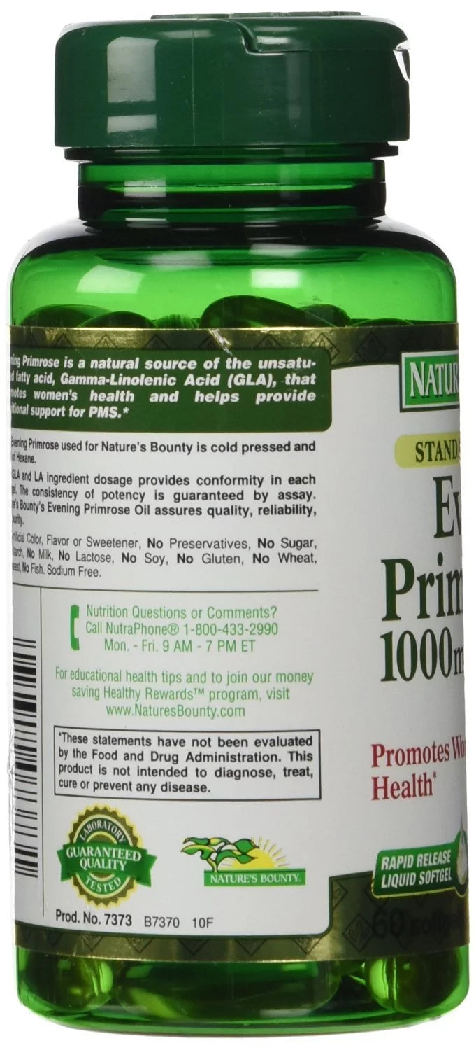 6 Pack Evening Primrose Oil 1000 mg Softgels 60 ea X12875