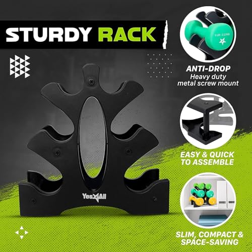 Neoprene Coated Dumbbell Hand Weight Sets with Rack B76428
