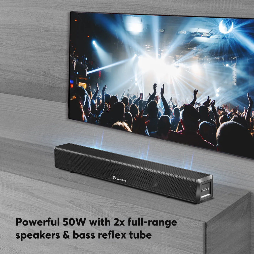 16-Inch 50W Soundbar with Bluetooth 5.0 and Subwoofer H724930