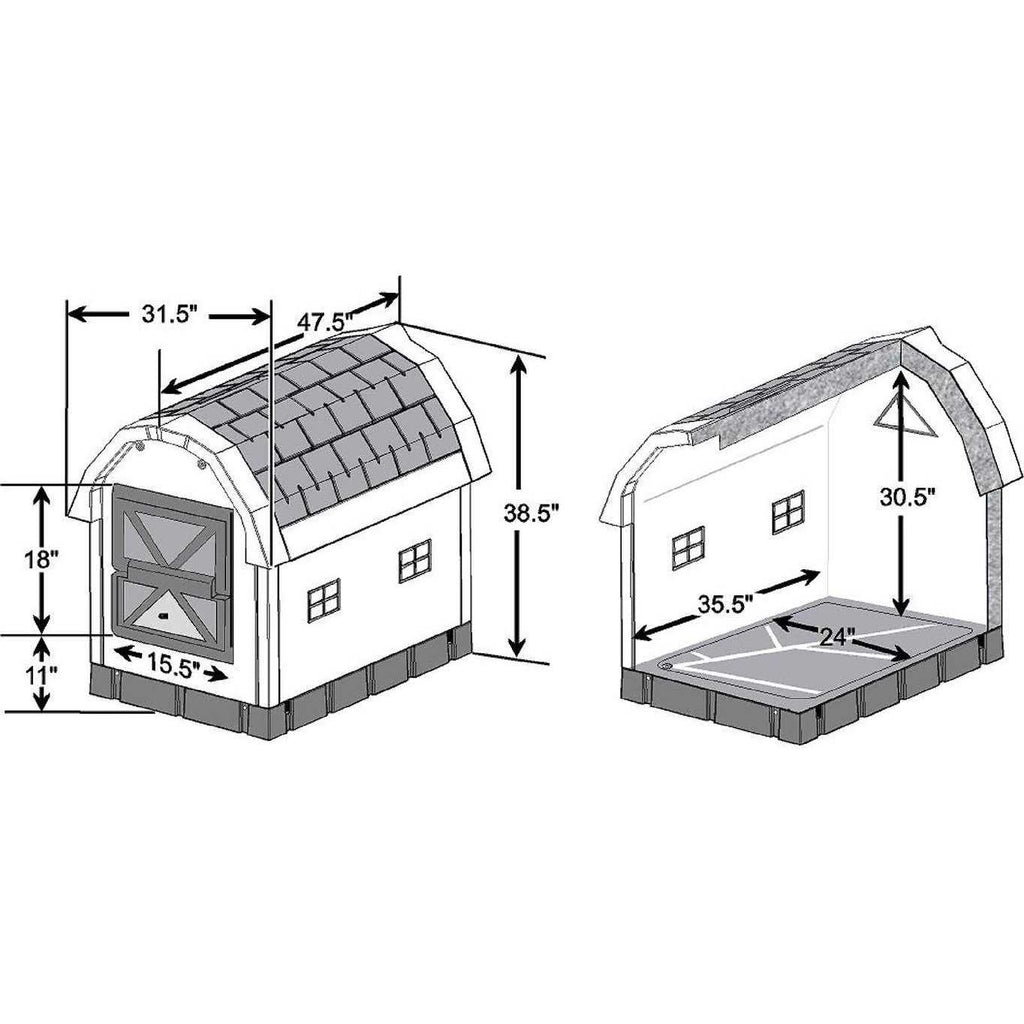Insulated Dog House with Central Heater C6269
