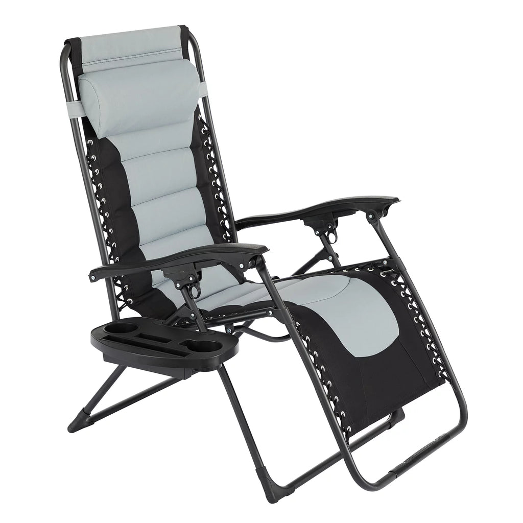 Oversized Zero Gravity Folding Lounge Chair Gray Q841