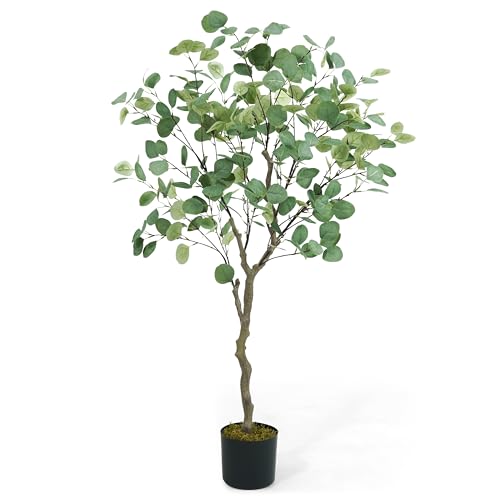 Artificial Olive Tree Faux Potted Topiary Tree 5 Feet with Dried Moss J2483