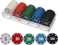 Plastic Poker Chips Set with Holder R55078