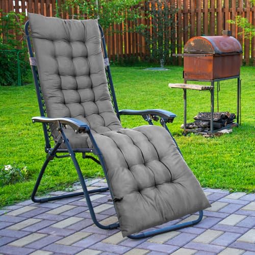 Gray 64 x 19 Inch Lounge Chair Cushion K63536