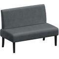 Small Comfy Sofa Mini Loveseat Couch 2-Seater Armless Sofa Chair, Corduroy Fabric, Dark Gray K215