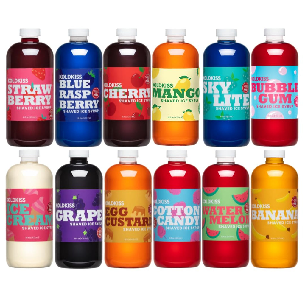12 Pack 1 Pint Shaved Ice Syrups Z215