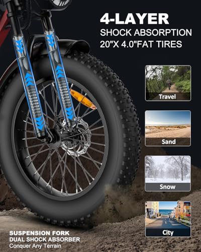 20" Fat Tire 48V 25Ah 7-Speed Electric Bike D229765