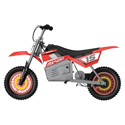 Red Kids Electric Motocross Bike, 14 Mph, 60 Min Runtime T86946