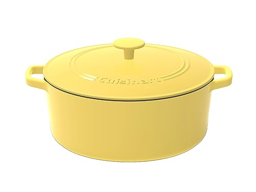 Seafoam Green 7-Quart Enameled Cast Iron Covered Casserole Q533