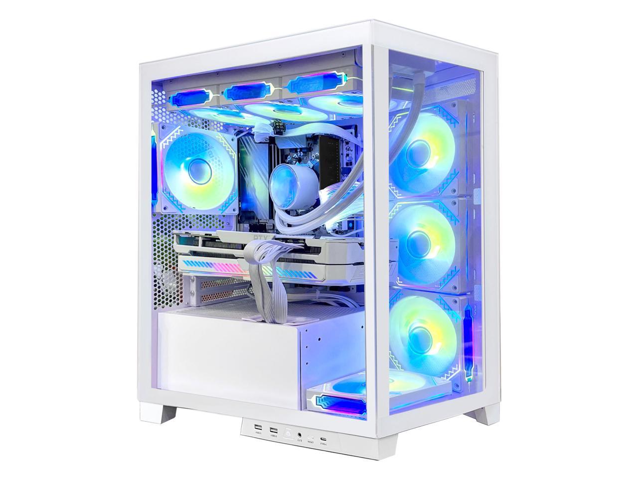 Gaming Desktop AMD Ryzen 5 5600X 4.6GHz RTX 4070 12GB 16GB DDR4 3200 MHz 1TB M.2 +1TB SATA SSD 360mm AIO RGB Fans WiFi Bluetooth Windows 11 Pro W1094