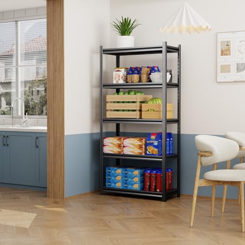 Black 3 Tier Adjustable Height Metal Shelving Unit Y382