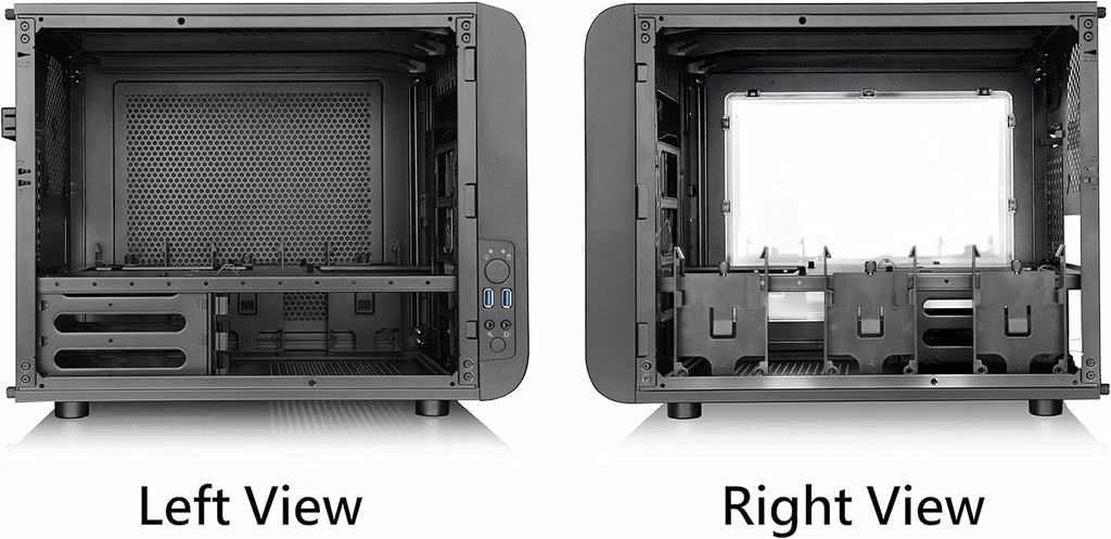 Black SPCC Micro ATX Mini ITX Cube Computer Case with 200mm Front Fan H372470