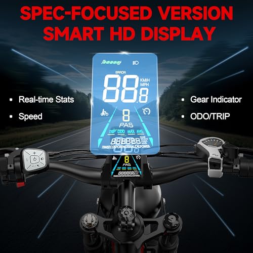 52V 23AH 26" Fat Tire Full Suspension Electric Bike S439763
