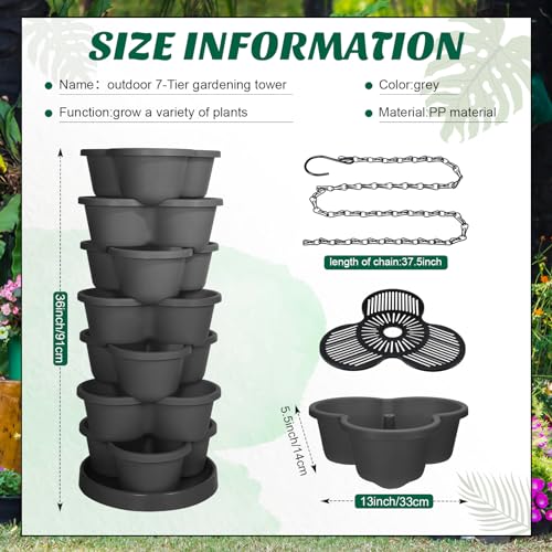 2 Pcs 7 Tier Stackable Planter P5862
