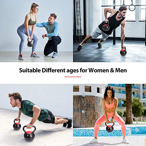 Adjustable Cast Iron Kettlebell Weights Set 5, 8, 9, 12lb B1766