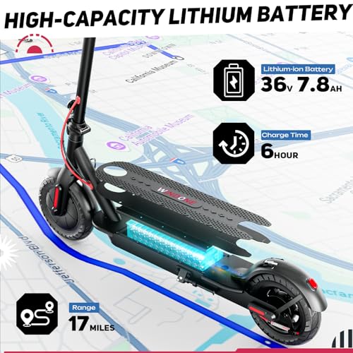 19MPH 17-Mile Range 430W Peak Motor Foldable Electric Scooter with 10" Tires & Dual Braking System N922179