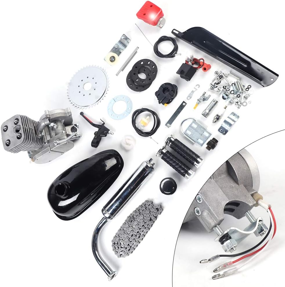 100cc 2 Stroke Petrol Gas Engine Kit for 26-28" V-Frame Bicycles B357996