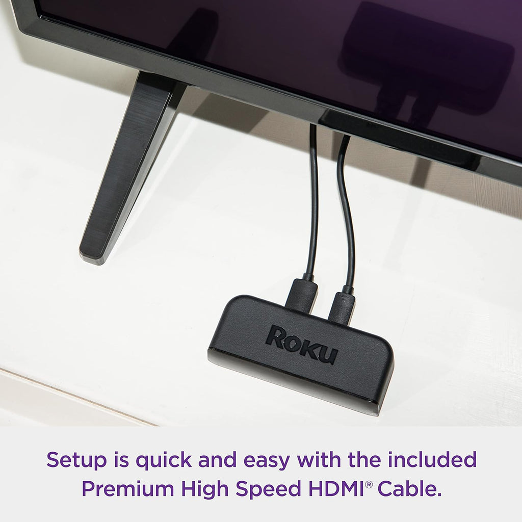 Black HD/4K/HDR Streaming Media Player with Remote and HDMI Cable R880