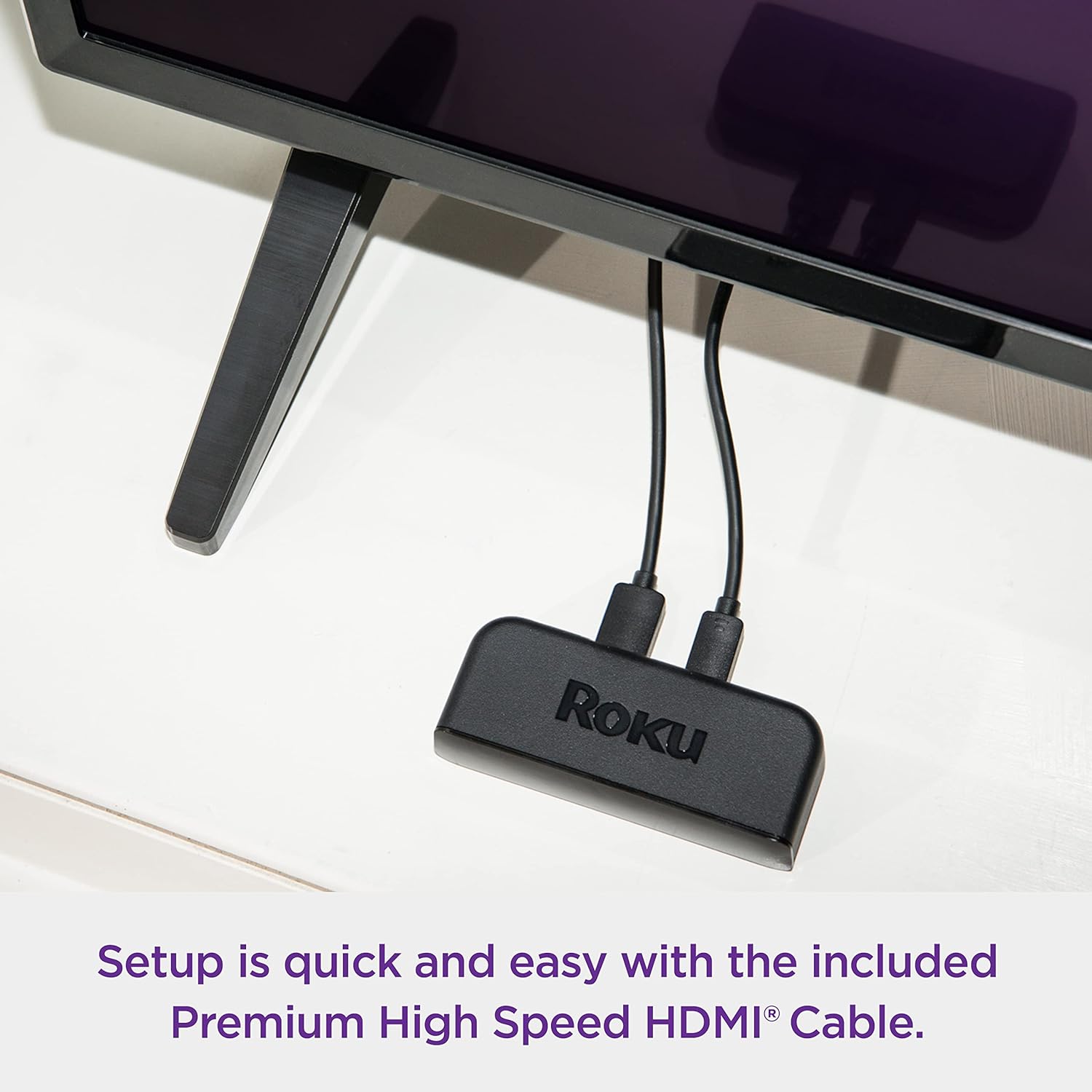 Black HD/4K/HDR Streaming Media Player with Remote and HDMI Cable R880