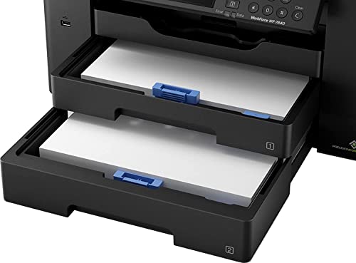 Wireless All-in-One Inkjet Printer with Auto Duplex, Copy Scan Fax, Two 250-Sheet Trays, 50-Sheet ADF U57073