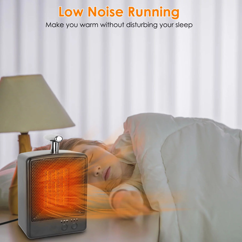 1000W Portable Ceramic Heater with Adjustable Temperature Timer L649