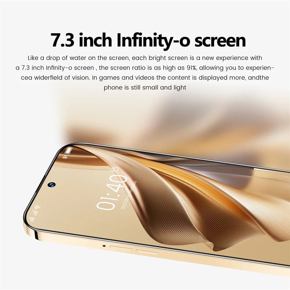 Purple 7.3 Inch Android 13 Smart Phone 16Gb Dual Sim Standby 7800Mah 5G Network Mobile Phone Q507039