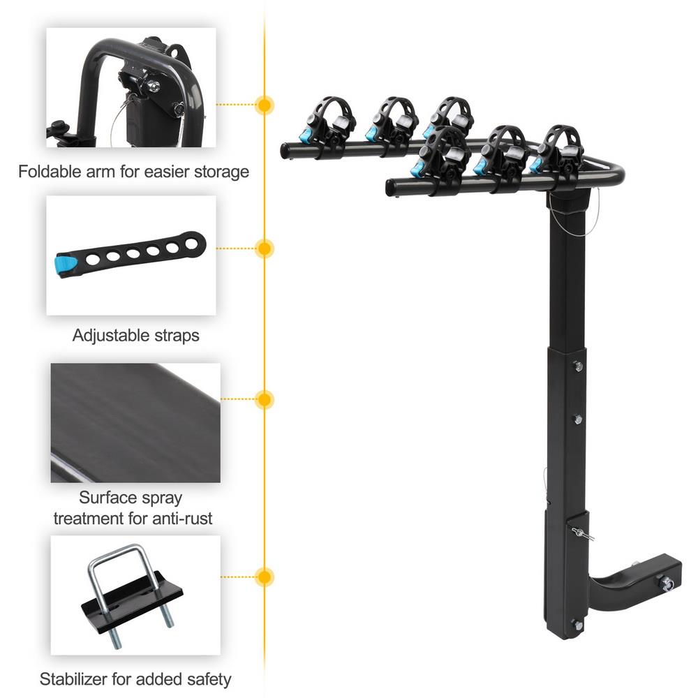 3 Bike Rack with 2 Inch Hitch Receiver W171885
