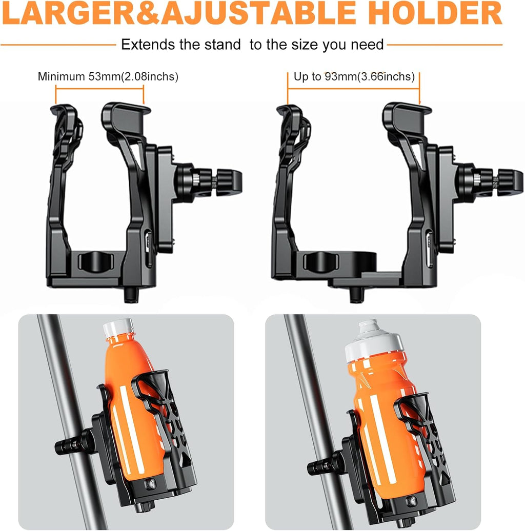 Motorcycle Cup Holder with Atmosphere Light, 360° Rotation, Max Load 32oz S161
