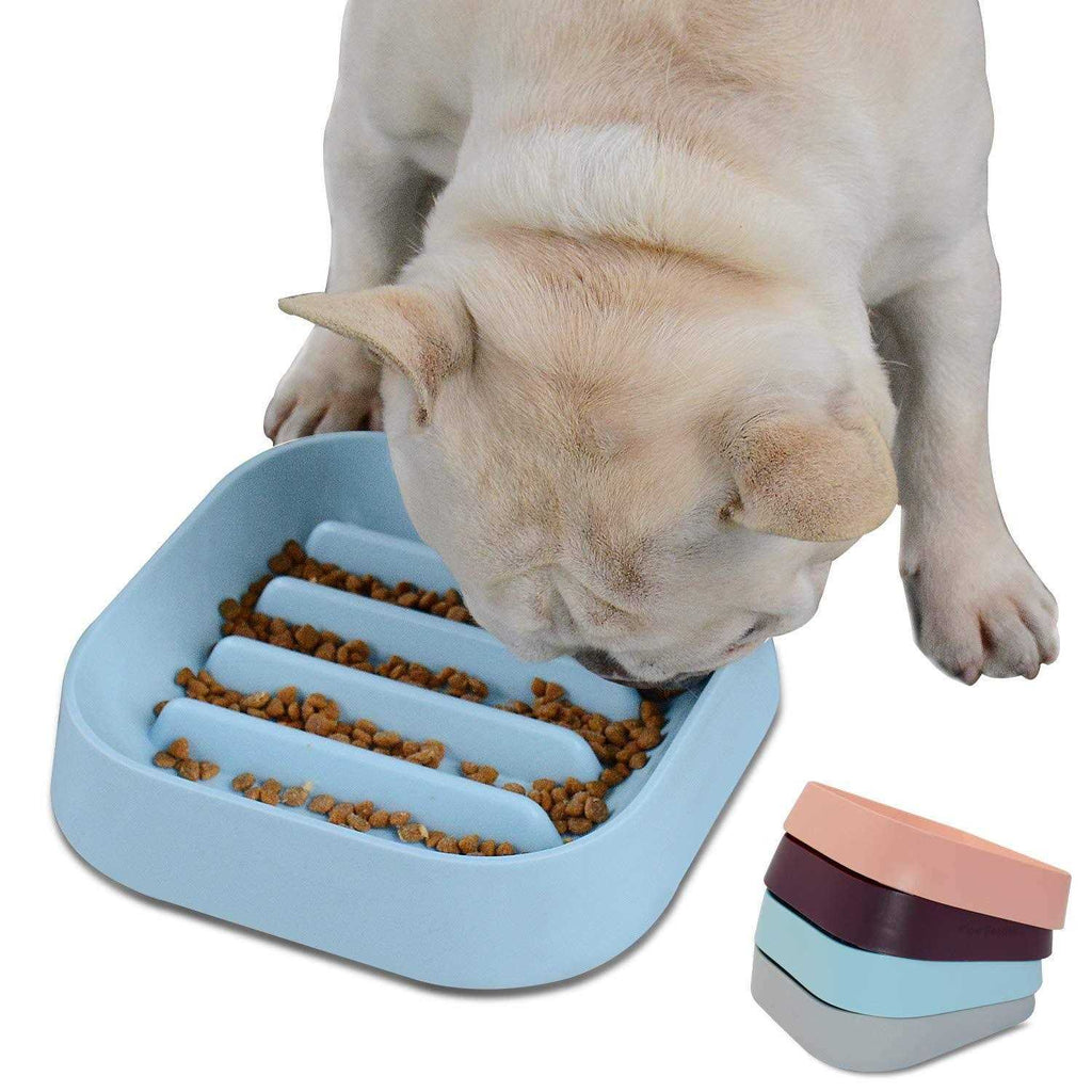 Slow Feeder Dog Bowl with Striped Shape Pattern P135