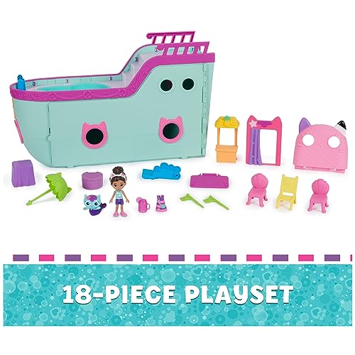 Travel Themed Figure Set with Gabby Doll, 5 Cat Toy Figures, Surprise Toys & Dollhouse Accessories F78401