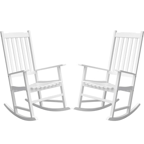Brown Acacia Oversized Outdoor Rocking Chair Q64656