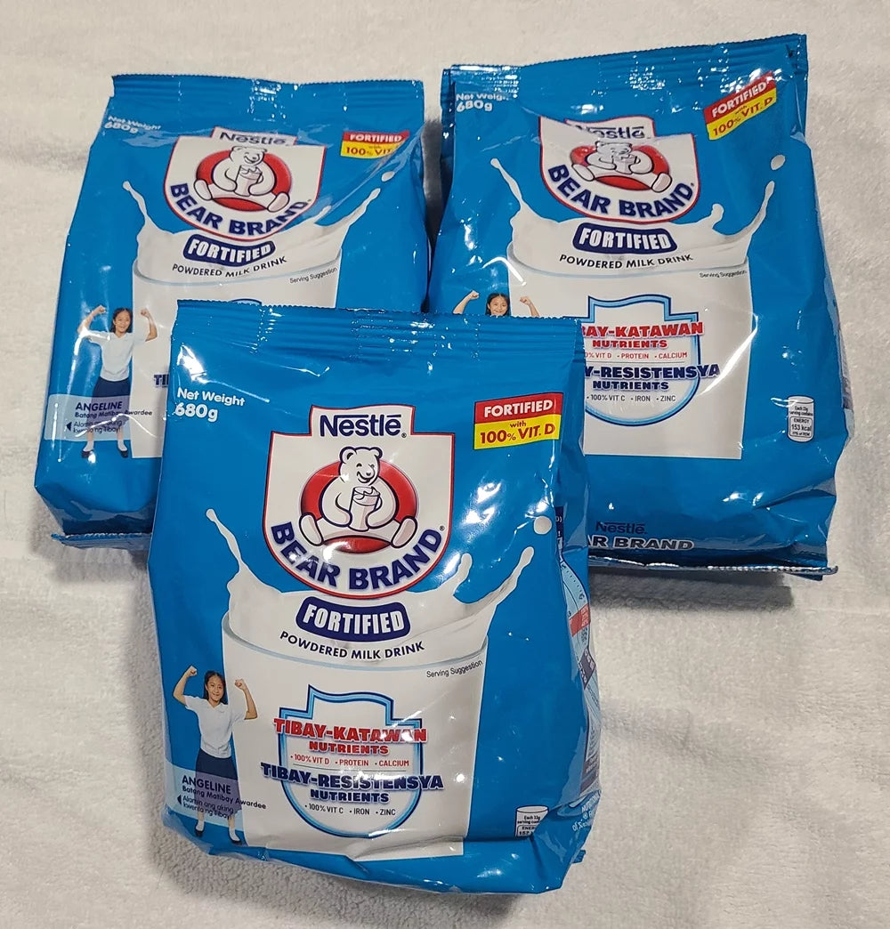 Fortified Powdered Milk Drink with Iron, Zinc & Vitamin C, 680 grams x3 packs X874