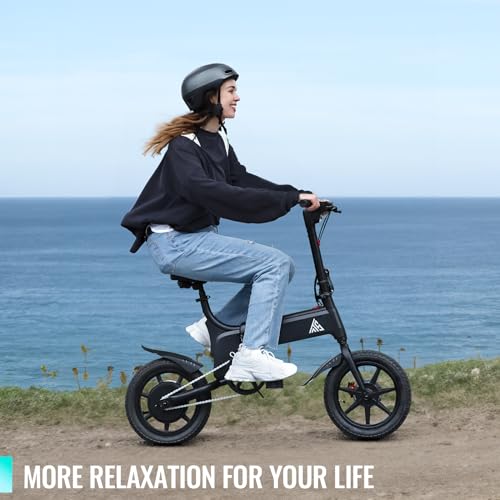 Foldable Electric Bike 14" Pneumatic Tires X539076