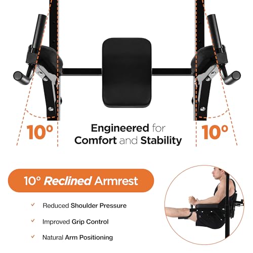 Pull Up Bar Free Standing Power Tower, Height Adjustable, 440LBS Capacity J851
