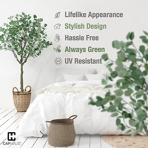 Artificial Olive Tree Faux Potted Topiary Tree 5 Feet with Dried Moss J2483