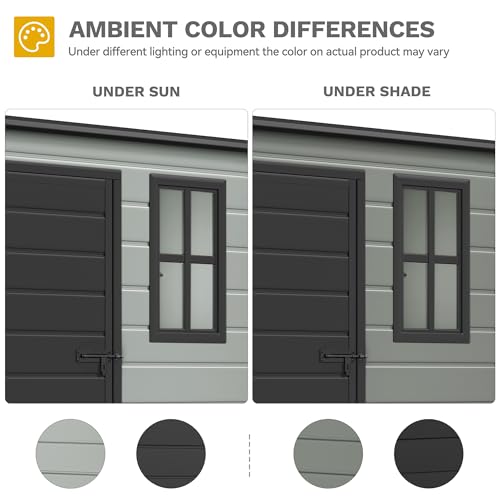 Blue-Gray 5x3 FT Resin Outdoor Storage Shed with Floor X5637