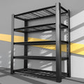5-Tier Heavy Duty Metal Garage Shelving Unit with Wire Shelves, 3000 LBS Capacity, 76"H x 60"W x 24"D, Adjustable Boltless Steel Shelves D9242