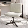 Beige Armless Ergonomic Office Chair With Height Adjustment And Tilt Function G638