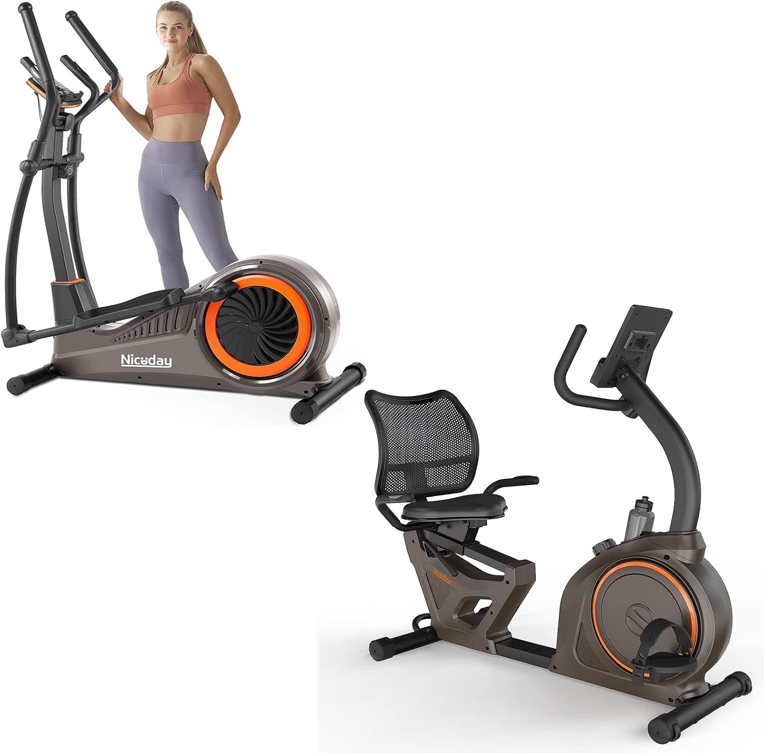 16 Resistance Levels Elliptical Machine and Recumbent Exercise Bike L306100