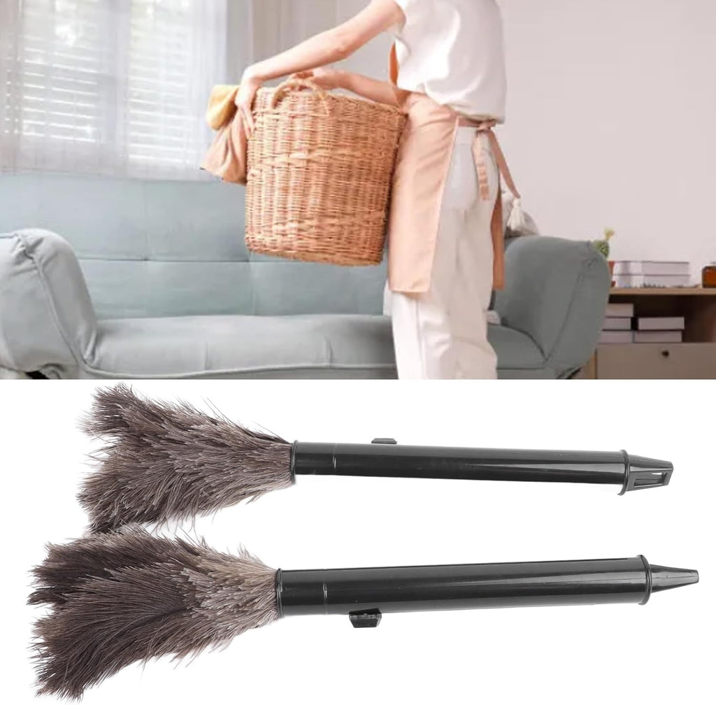 Ostrich Feather Duster Retractable Extendable Handheld I8136