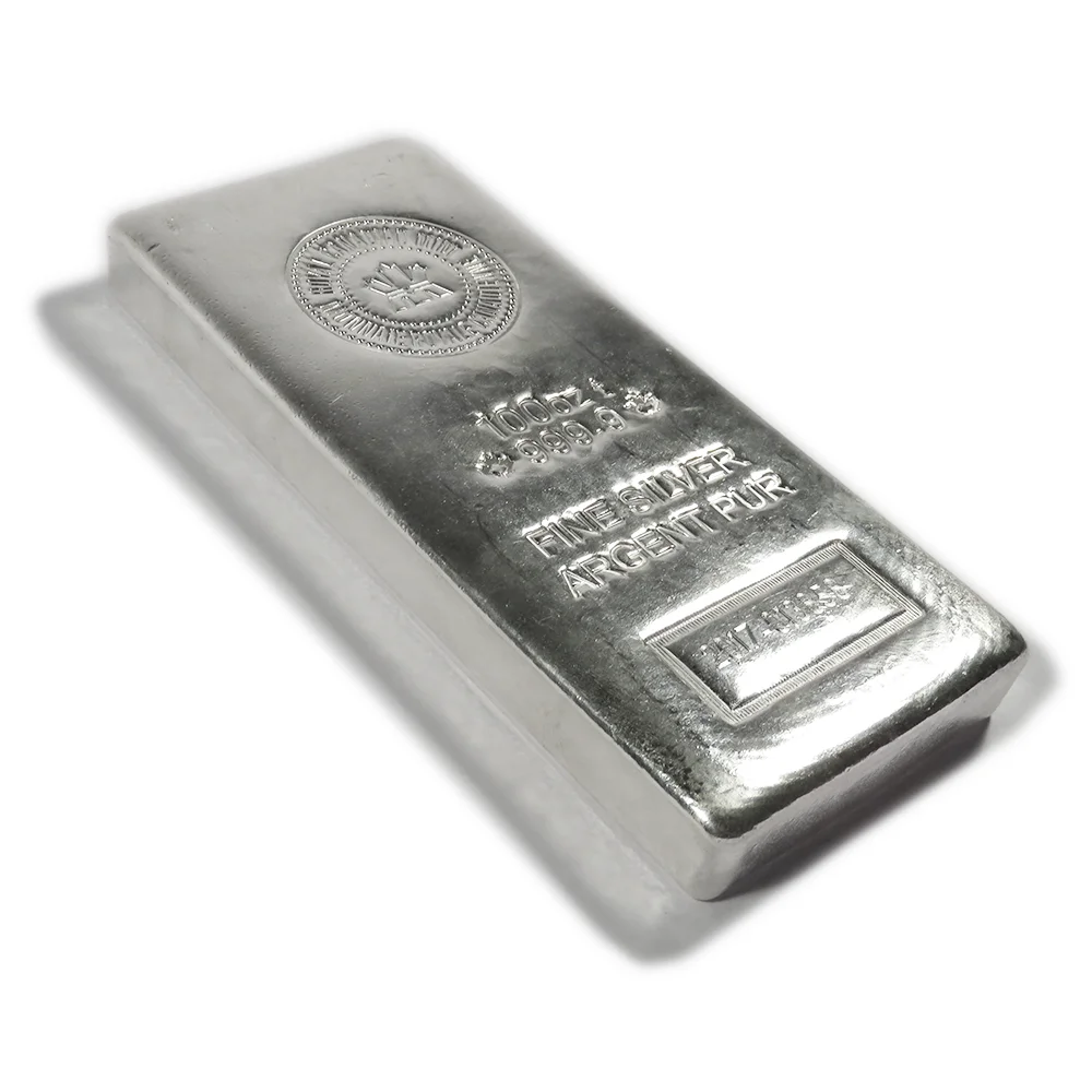 100 oz .9999 Fine Silver Bar R947358