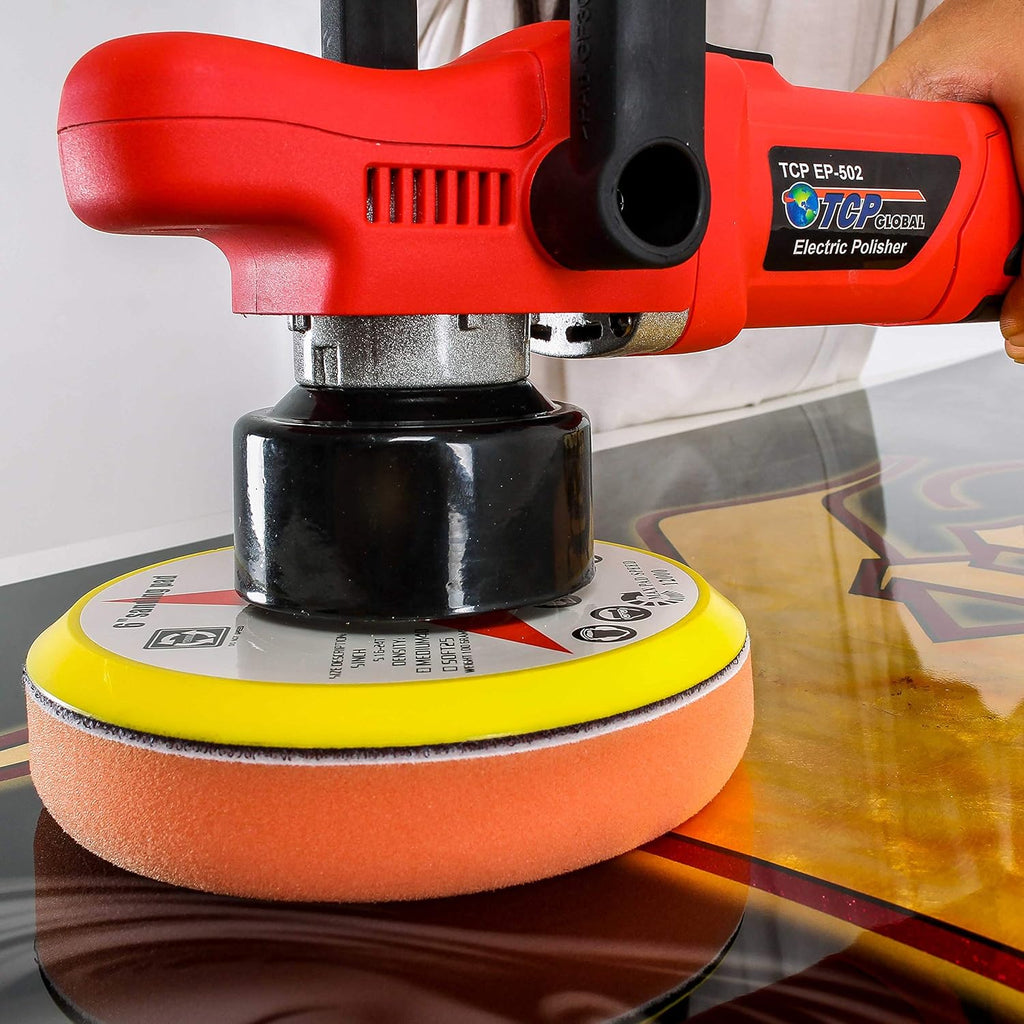 Variable Speed Random Orbit Dual-Action Polisher with 6 Pad Buffing and Polishing Kit O66450