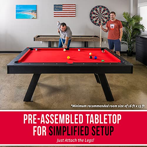 7 ft Pool Table with Wood Finish V481608