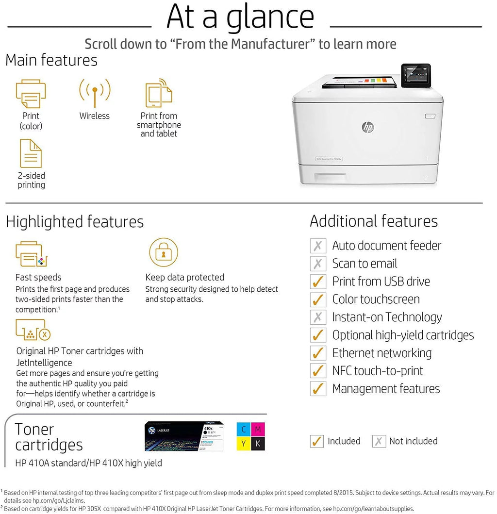 Wireless Color Laser Printer with Duplex Printing N66023